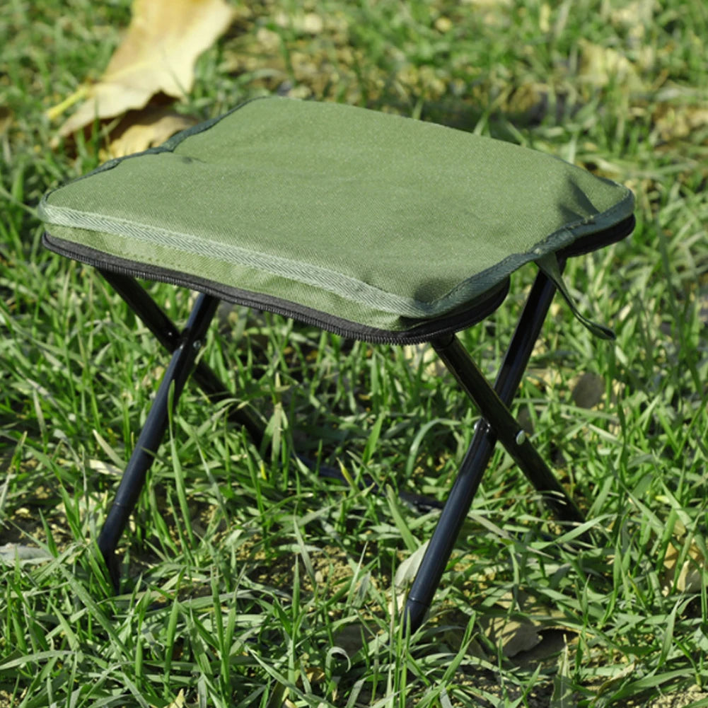 Portable Foldable Backpack Stool Lightweight Camping Picnic Fishing Chair with Mesh Bag Outdoor Adventure Seat for Hiking Travel