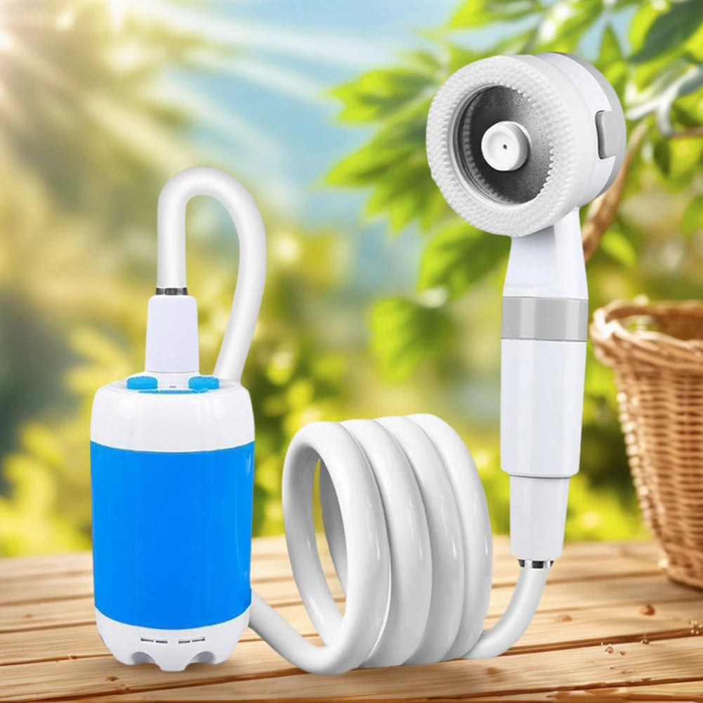 Portable Camping Shower Pump with Digital Display 4000mAh Upgraded Rechargeable Electric Shower Pump for Camping Beach Dormitory