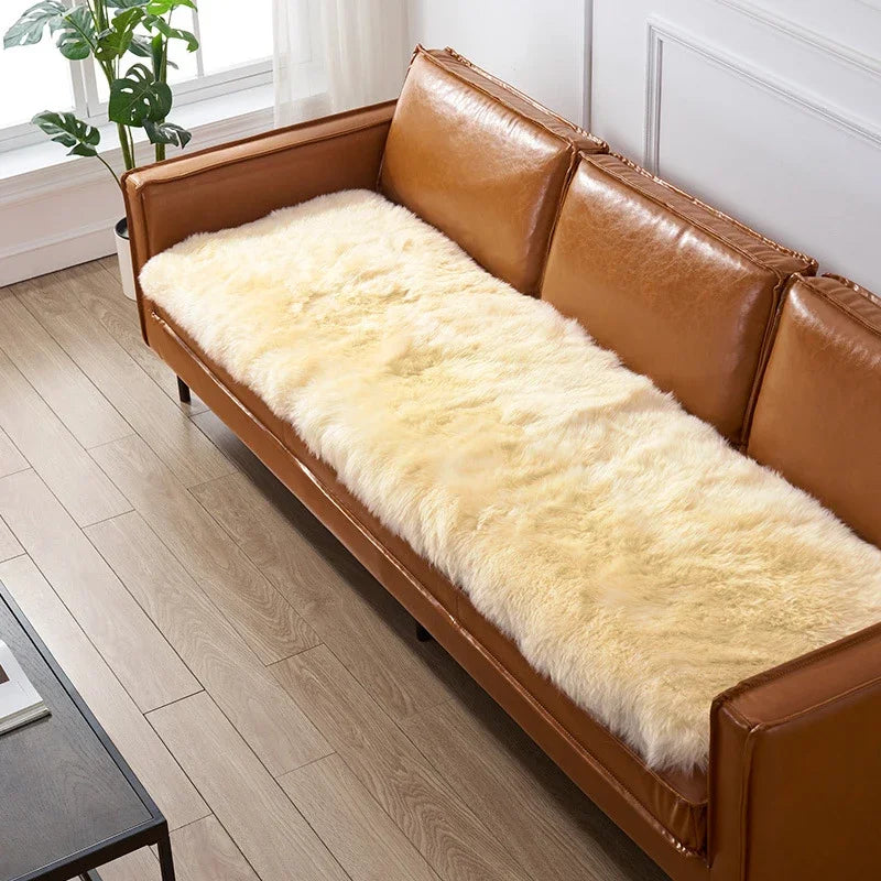 Long Soft Faux Sheepskin Fur Area Rugs Living Room Bedroom Floor Mat Shaggy Silky Plush Carpet Faux Fur Rug Decor Mats