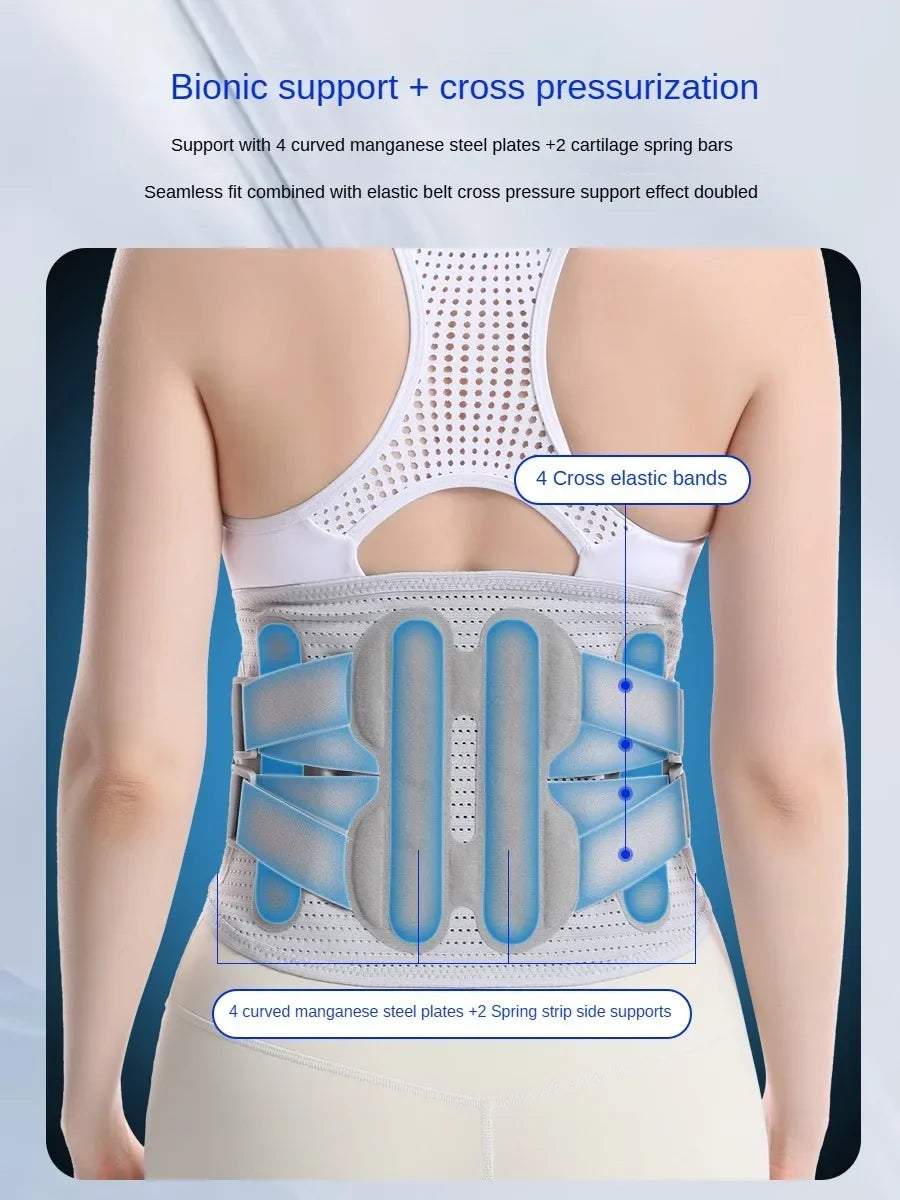 Back Brace Support Belt-Lumbar for Back Pain,Sciatica,Scoliosis,Herniated Disc Adjustable Straps-Lower with 3 Pads for Men&Women