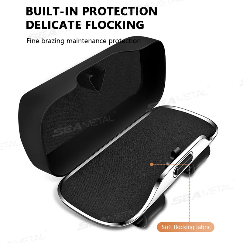 Car Glasses Box Portable Press Switch Sunglasses Holder Support Driver Goggle Case Car Sun Visor Eyeglasses Storage Box