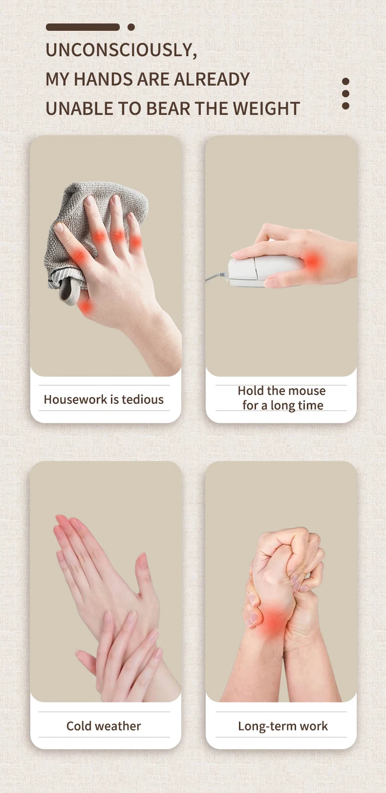 Premium Cordless Hand Massager with 13 Airbags – Compression Therapy for Hands & Wrists
