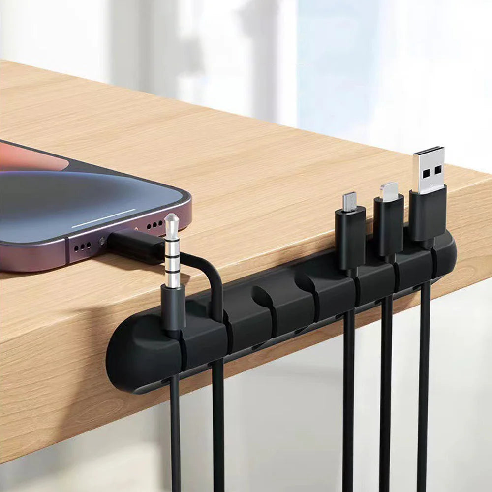 Self-Adhesive Silicone Cable Organiser – 3, 5 or 7 Slots