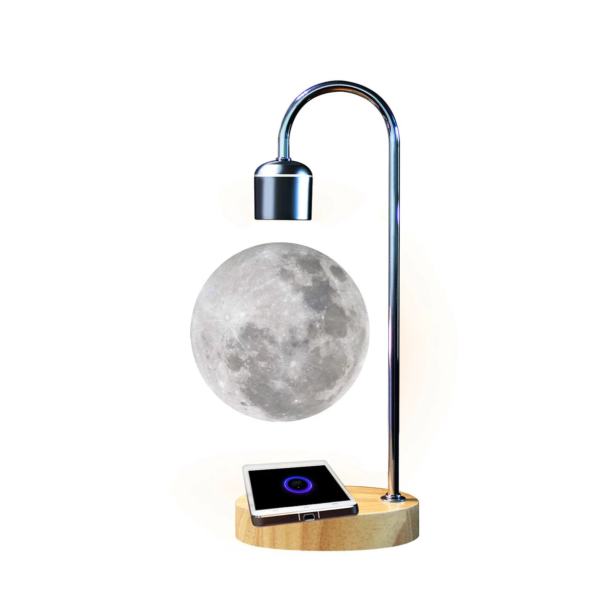3D Printing Floating Moon Lamp Magnetic Levitation Seamless LED Night Light Creative Home Decoration Table Lamp