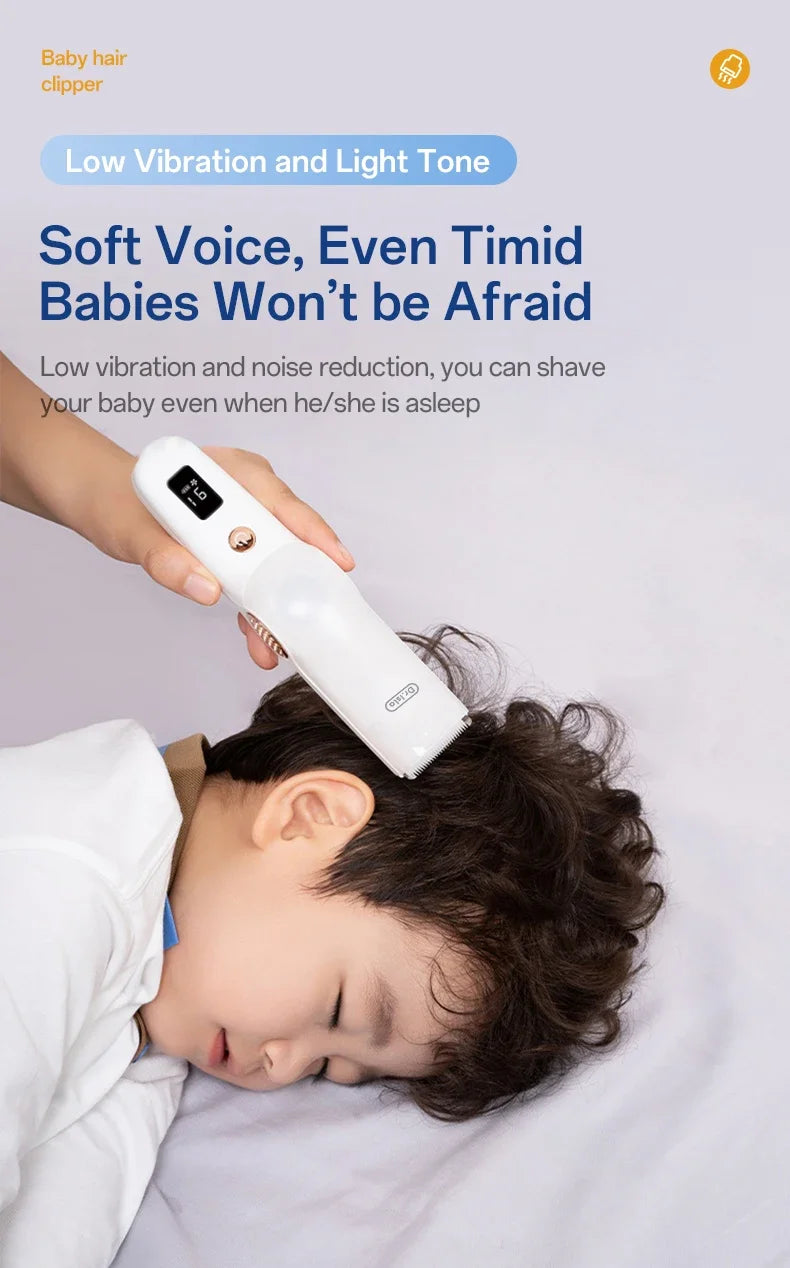 Hair-absorbing Hair Clipper Low Noise Baby Hair IPX7 Waterproof Household Children Clipper Electric Clipper Baby Care