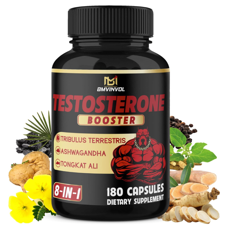 Test Booster for Men - 60 Capsules - 15500Mg Per Serving with Tribulus Terrestris, Ashwagandha Root & Tongkat Ali - 30 Day Supply
