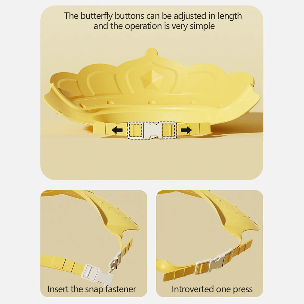 Adjustable Children’s Crown Shampoo Visor – 8 Designs