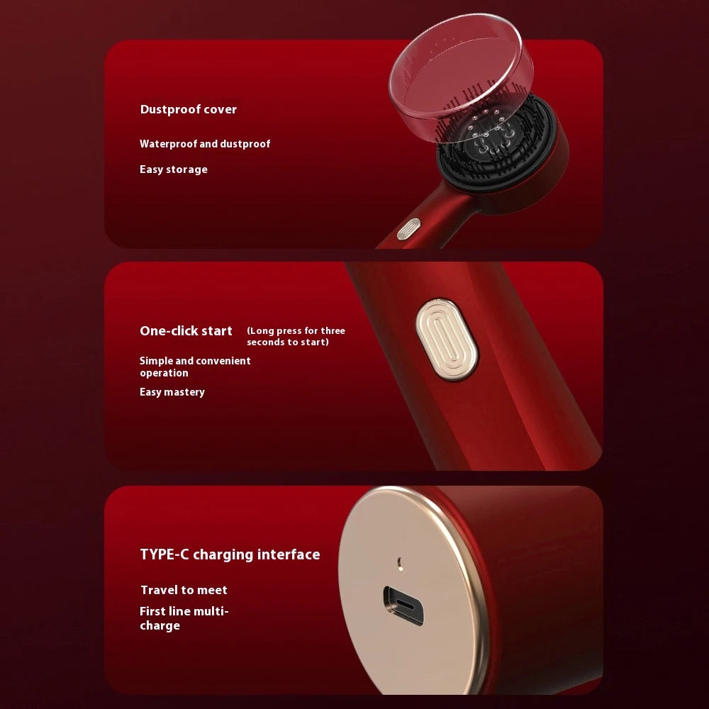 Red Light Therapy Hair Growth Comb Scalp Applicator Repair Damaged Hair Massage Comb Head Massager Brush Liquid Applicator