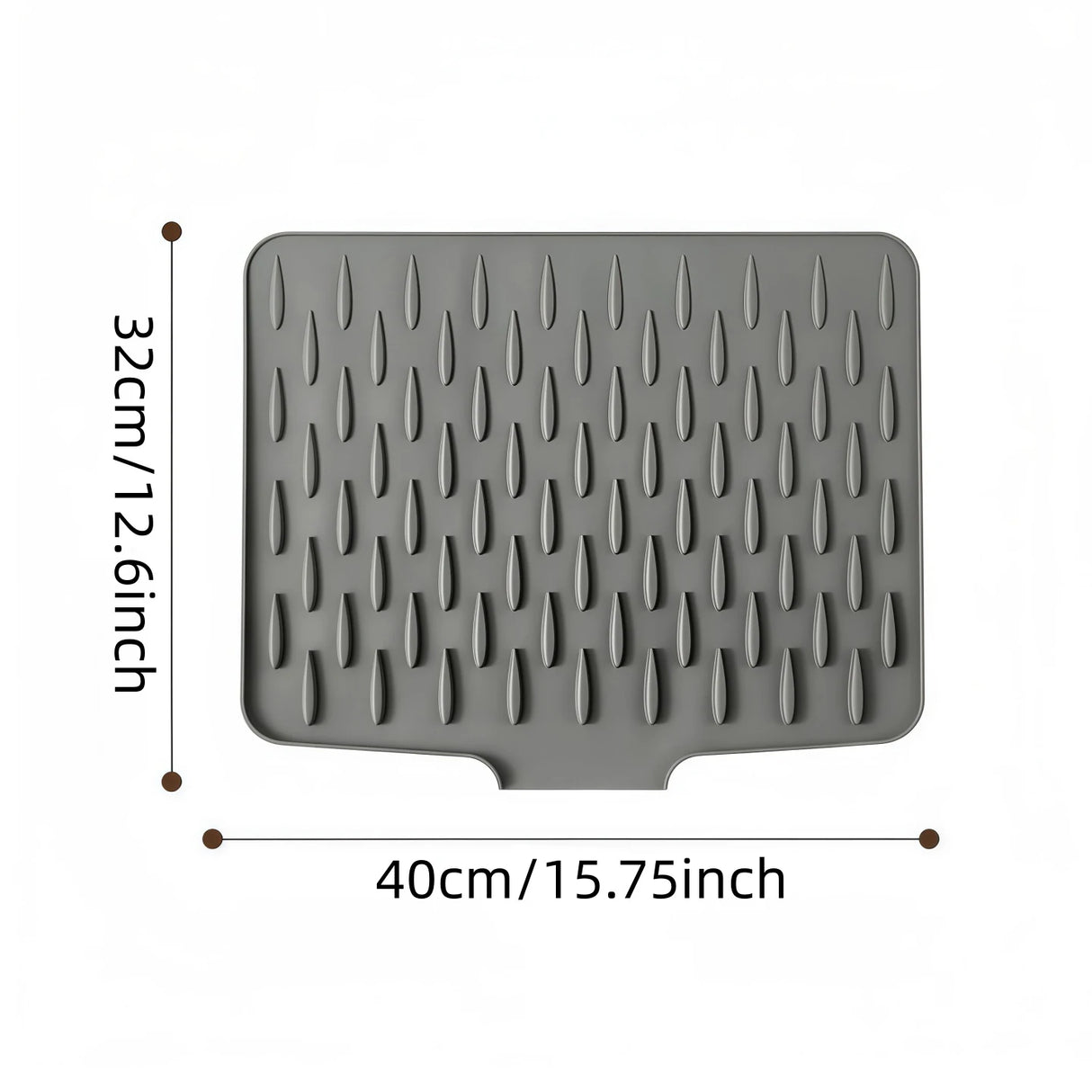 Silicone Drain Mat for Sink, Kitchen Fruit and Vegetable Dish Draining Drying Mat, Household Countertop Heat Insulation Mat
