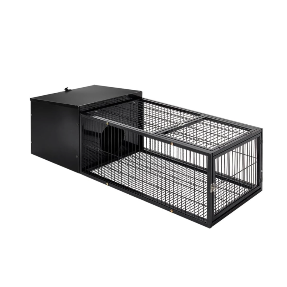 Metal Rabbit Hutch & Small Animal Enclosure with Slide-Out Tray 120cm