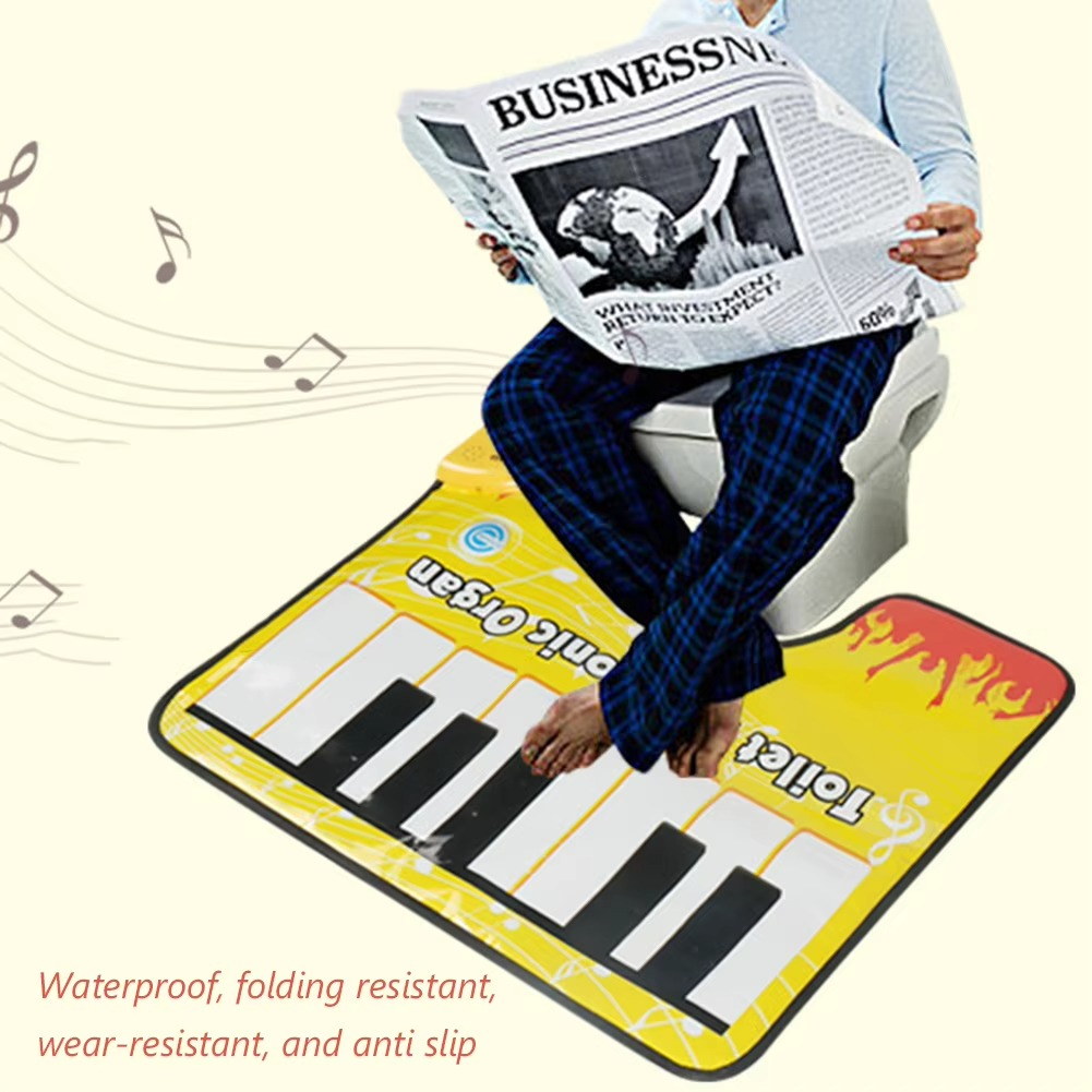 Fun Toilet Piano Bath Mats Battery Powered Musical Potty Pad For Home