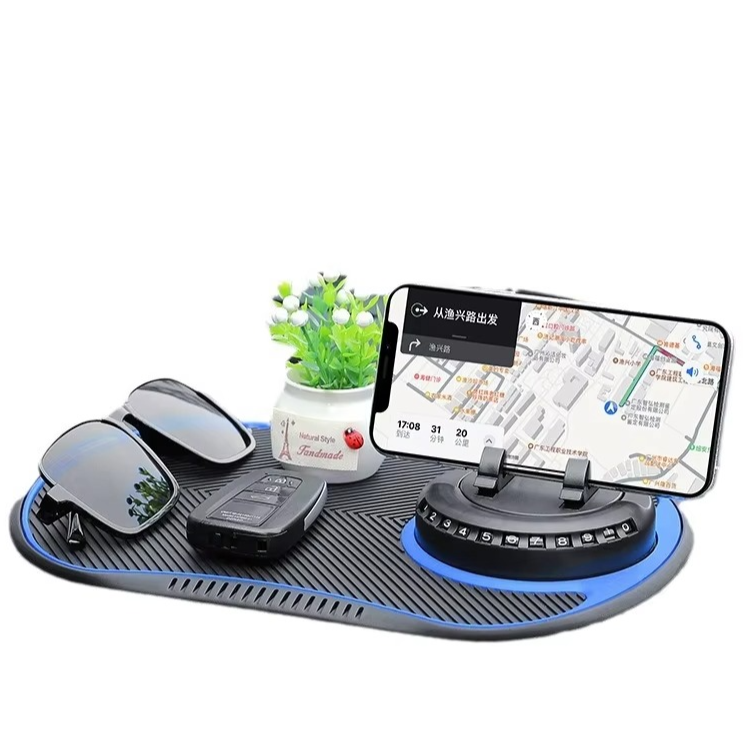 Anti-Slip Car Dashboard Organiser with Rotating Phone Holder