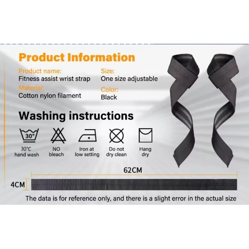 Antislip Weight Lifting Straps Deadlift Straps for Heavylifting Bodybuilding and Powerlifting