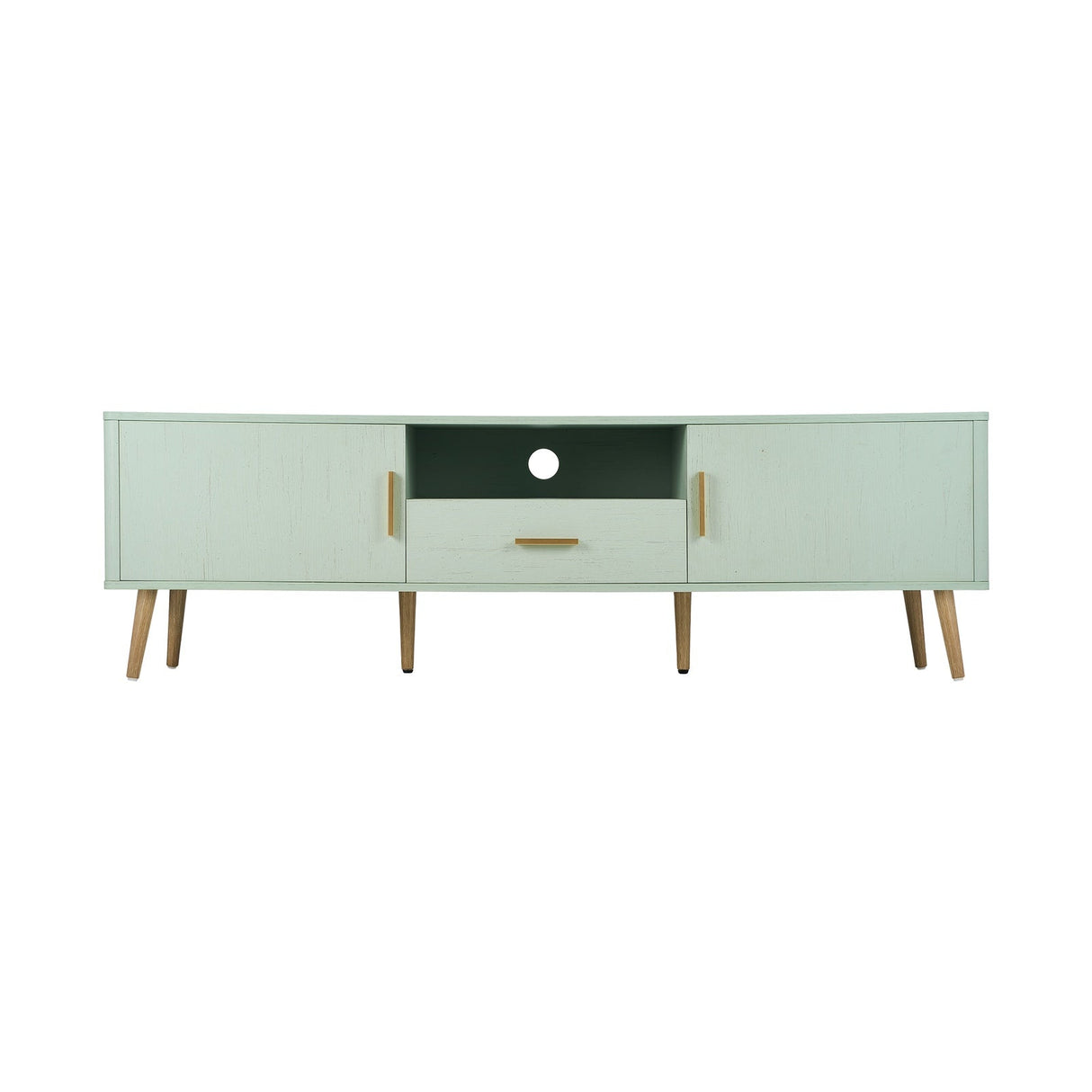 Oikiture 160cm green TV cabinet – view 5