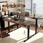 Electric Standing Desk Adjustable Sit Stand Computer Desk Walnut 140cm