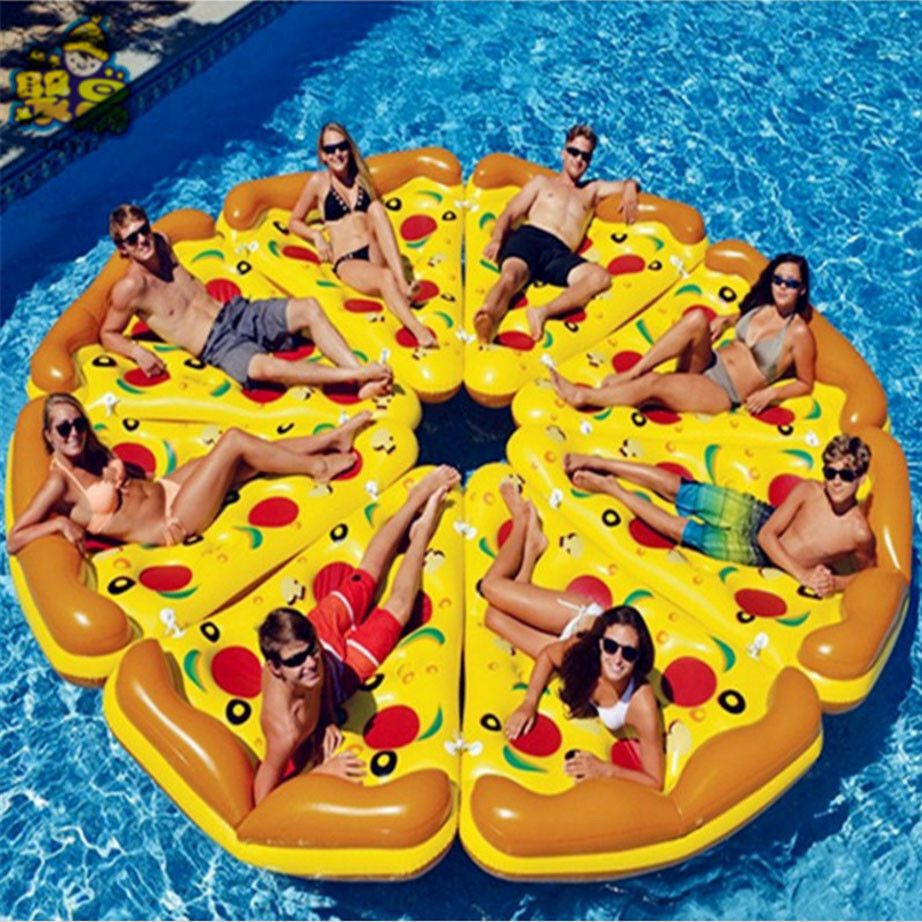 Giant Inflatable Swimming Pool Raft Lounge Pizza Water Floating Beach Bed Chair