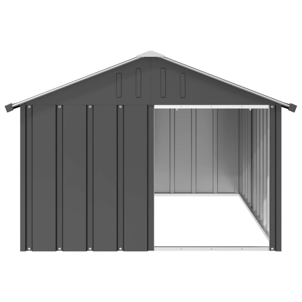 Outdoor Large Steel Pet Dog Puppy Animal Kennel Shelter House Home Bed Shed