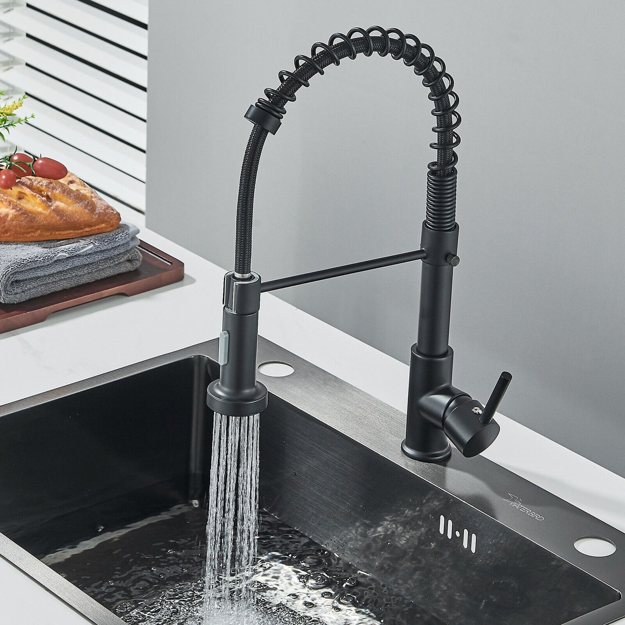 Kitchen Sink Mixer Taps Pull Out Laundry 360° Swivel Faucet Tap Black AU
