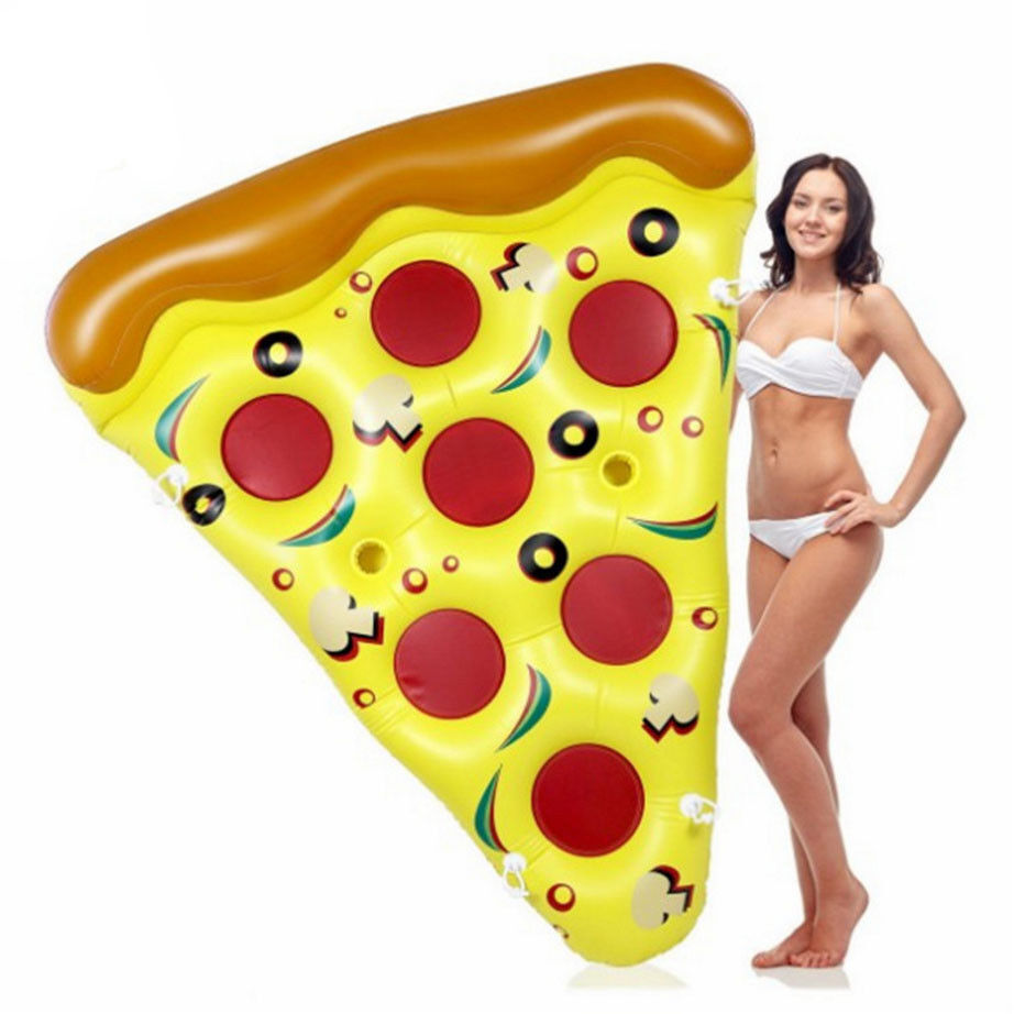 Giant Inflatable Swimming Pool Raft Lounge Pizza Water Floating Beach Bed Chair