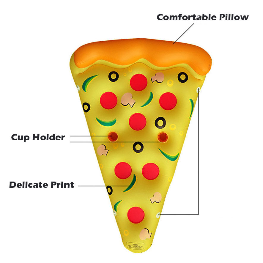 Giant Inflatable Swimming Pool Raft Lounge Pizza Water Floating Beach Bed Chair