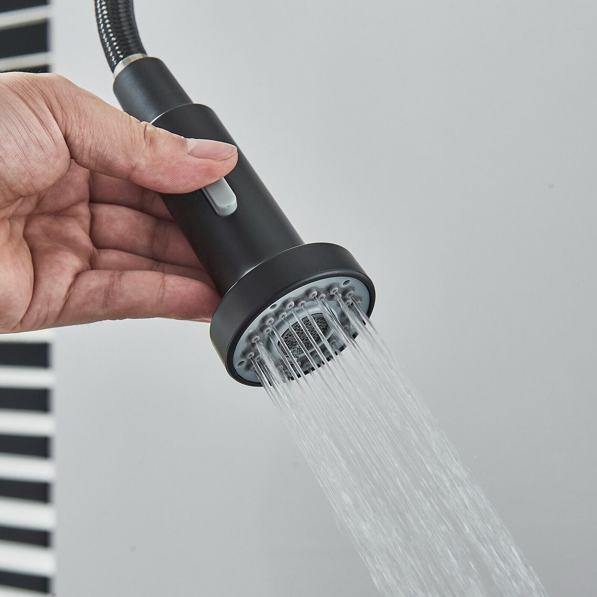 Kitchen Sink Mixer Taps Pull Out Laundry 360° Swivel Faucet Tap Black AU