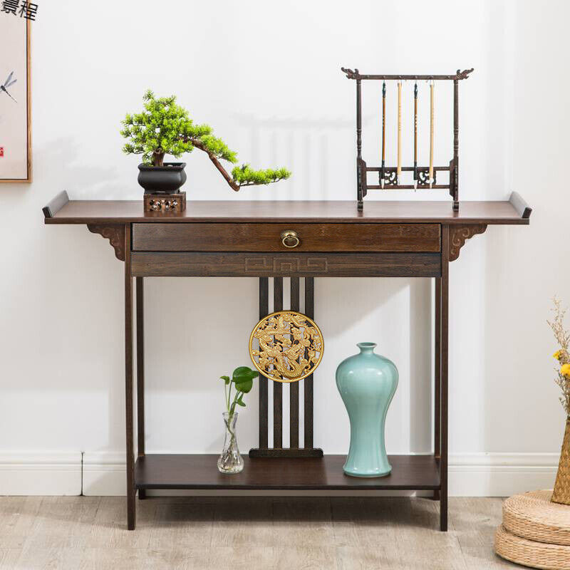 Entryway Console Table Skinny Hallway Table Sofa Table w/ Drawer&Shelf