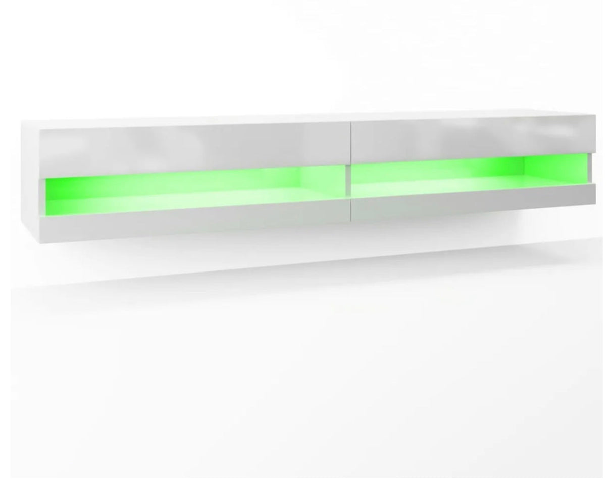 180cm Floating TV Stand Cabinet Wall Mounted Entertainment Unit with LED Lights