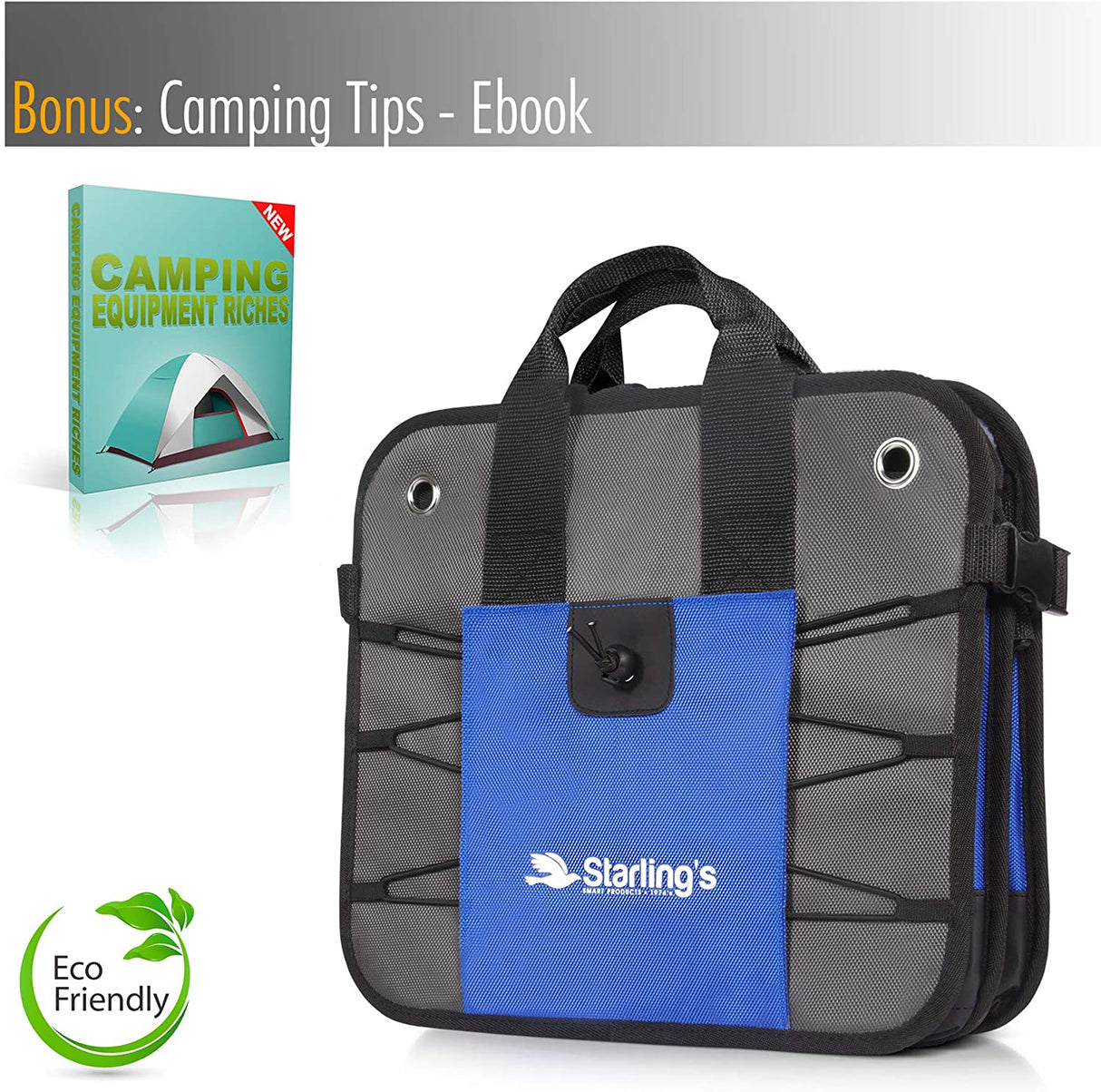 Car Trunk Organizer - Durable Storage SUV Cargo Organizer Adjustable, Blue