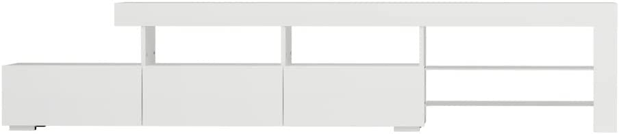 Artiss TV Cabinet Entertainment Unit Stand RGB LED Gloss Furniture 215cm White