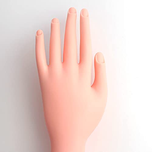 Nail Art Soft Practice Hand with Flexible Stand Desk Clamp, Beauties Factory Moveable Training Hand Trainer Practice Kit False Hands For Nail Design Practice Tool