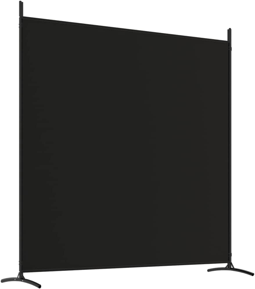 3-Panel Room Divider Living Room Bedroom Partition Privacy Protection Screen Room Separator Folding Dressing Wall Black Fabric