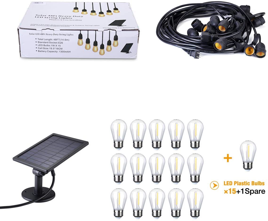 Solar String Lights-15 Globes