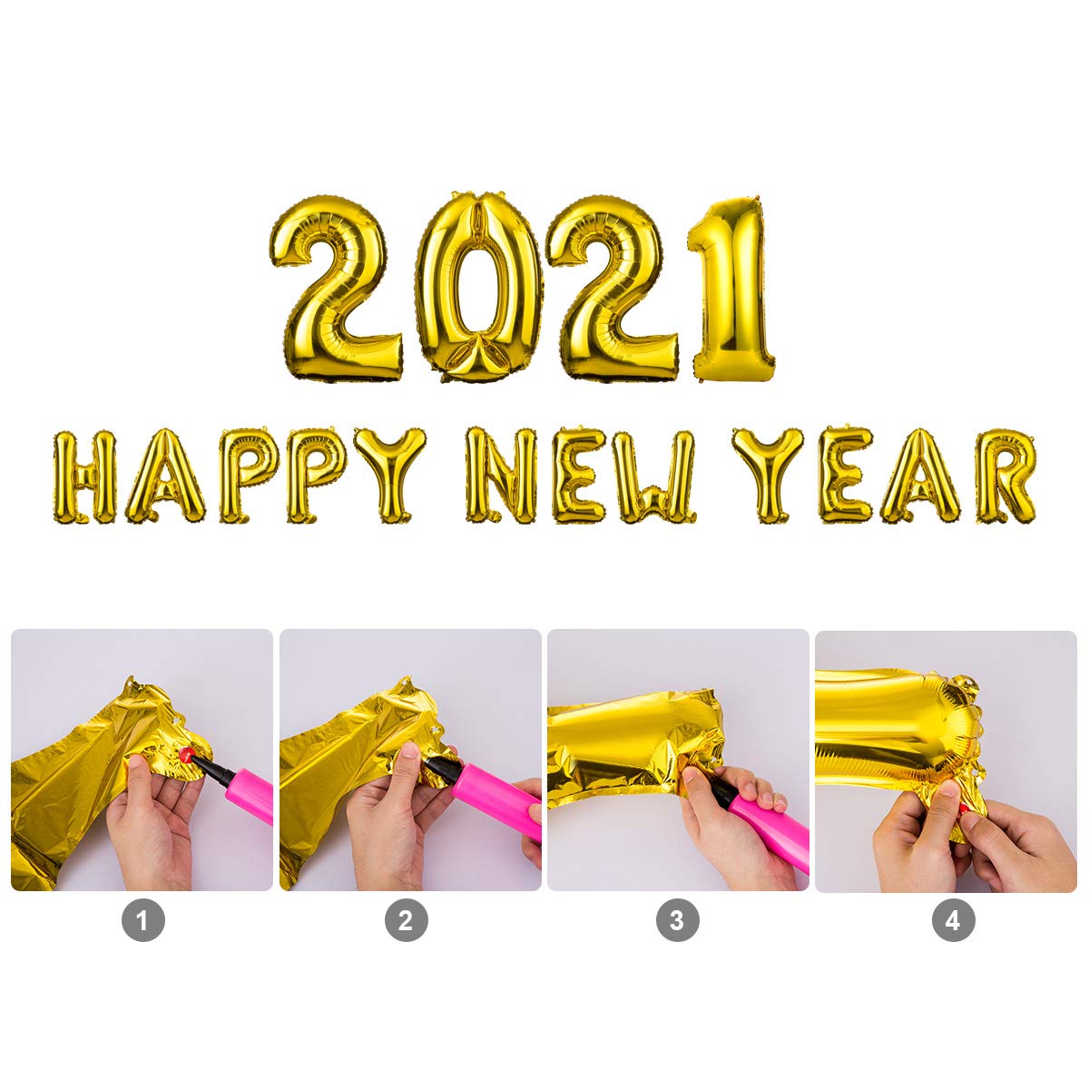 Happy New Year 2021 Balloon Decorations Set