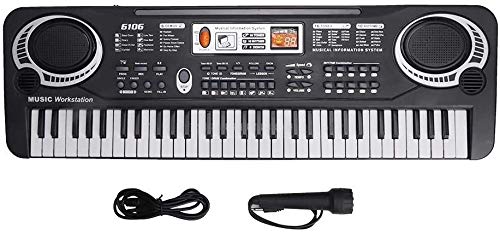 Electric Keyboard Piano 61-Key, Piano Keyboard 61 Key Electric Digital Music Keyboard