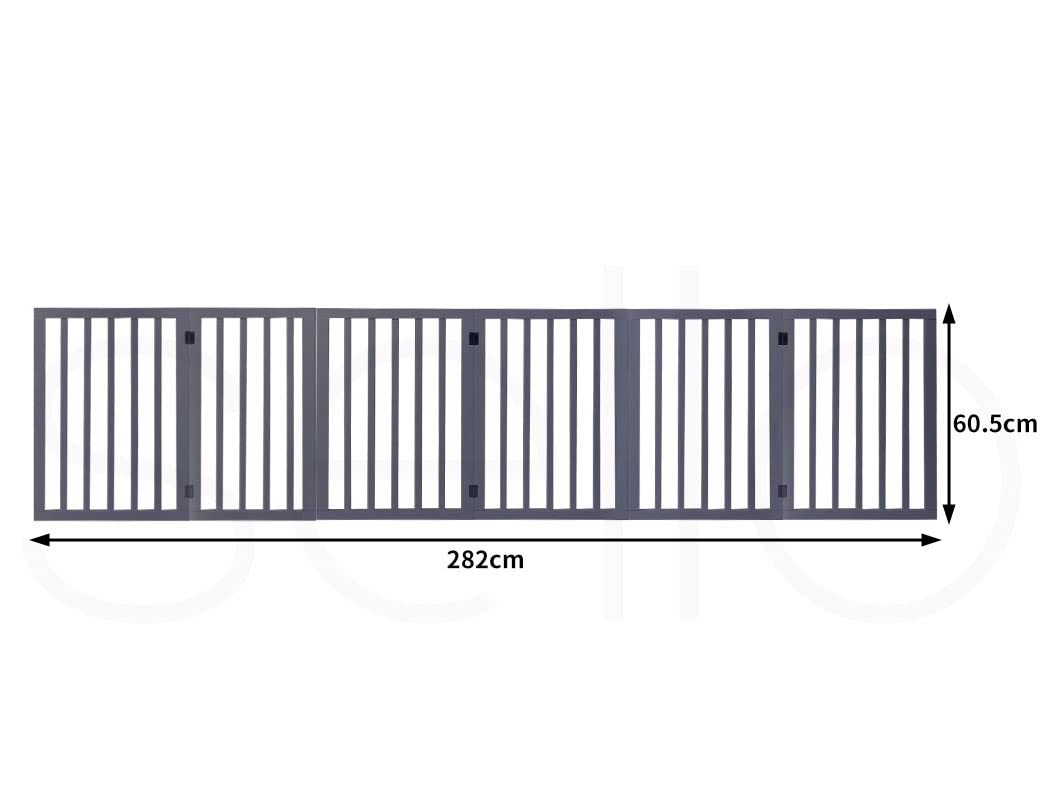 Dog Gates Pet Gates Indoor Foldable Dog Fence Puppy Safety Stair Barrier Security Door, Height 1.4M,Grey