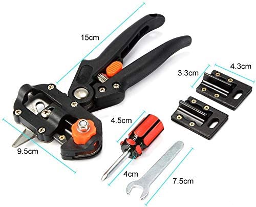 Professional Garden Grafting Pruning Pruner Cutting Tools, Fruit Tree Grafting Kit Shear Scissor for Plant/Branch/Twig/Vine/Fruit Tree - (U-Cut & V-Cut & Ω-Cut)