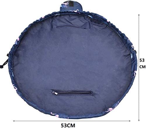 Portable Lazy Drawstring Makeup Bag (Flamingo)