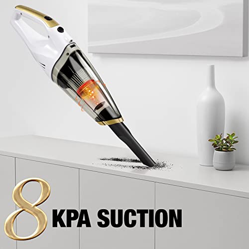 Handheld Vacuum Cordless, Upgraded 8000PA Super Suction Power Car Vacuum for Wet & Dry Clean, Portable Vacuum Cleaner 2000mAh Lithium Battery, 12V Vac for Home and Car Cleaning