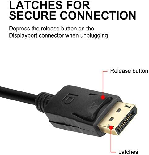 Displayport DP to HDMI Adapter Converter, TERSELY 4K x 2K @30Hz 3D Gold Plated 25cm / 0.8ft Display Port DP to HDMI Converter Cable Male to Female