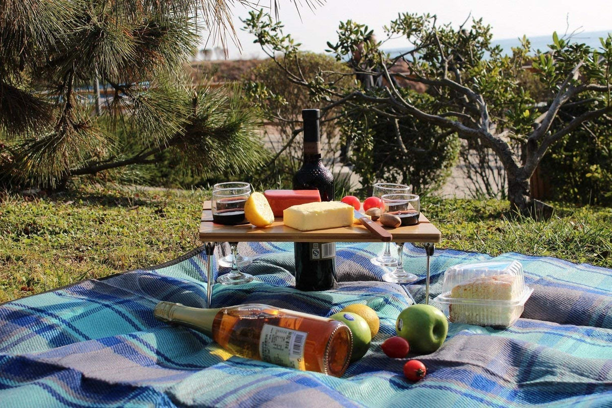 Bamboo Foldable Snack Table