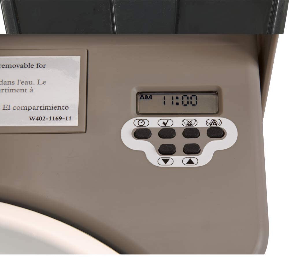 5 Meal Automatic Dog and Cat Feeder, Dispenses Dog Food or Cat Food, Digital Clock