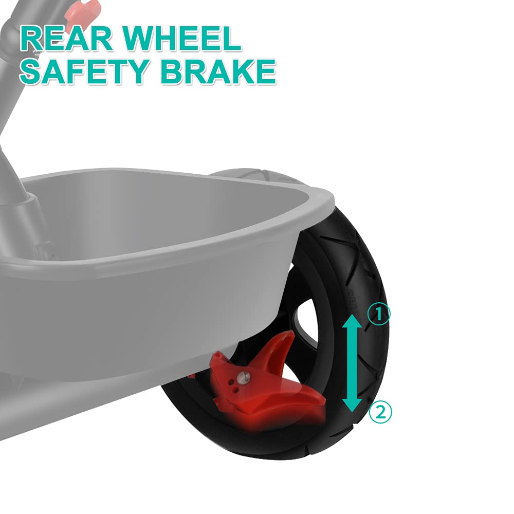 2 in 1 Kids Push Along Tricycle