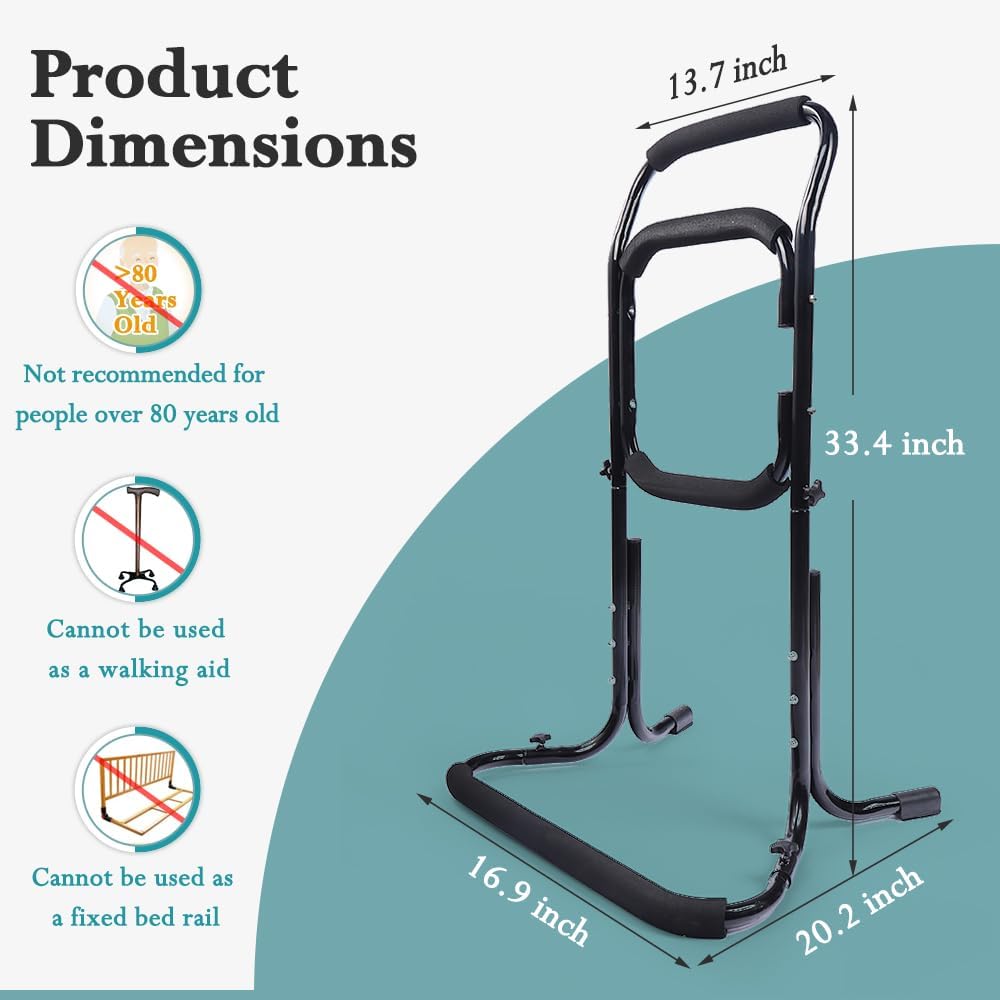 Chair Lift Assist Devices For Seniors Bed Side Rails For Elderly Adults Sit To Stand Lift Standing Aids Supports Grab Bar Help Patient Stand Up & Mobility In Front Of The Couch, Recliner Chair, Toilet