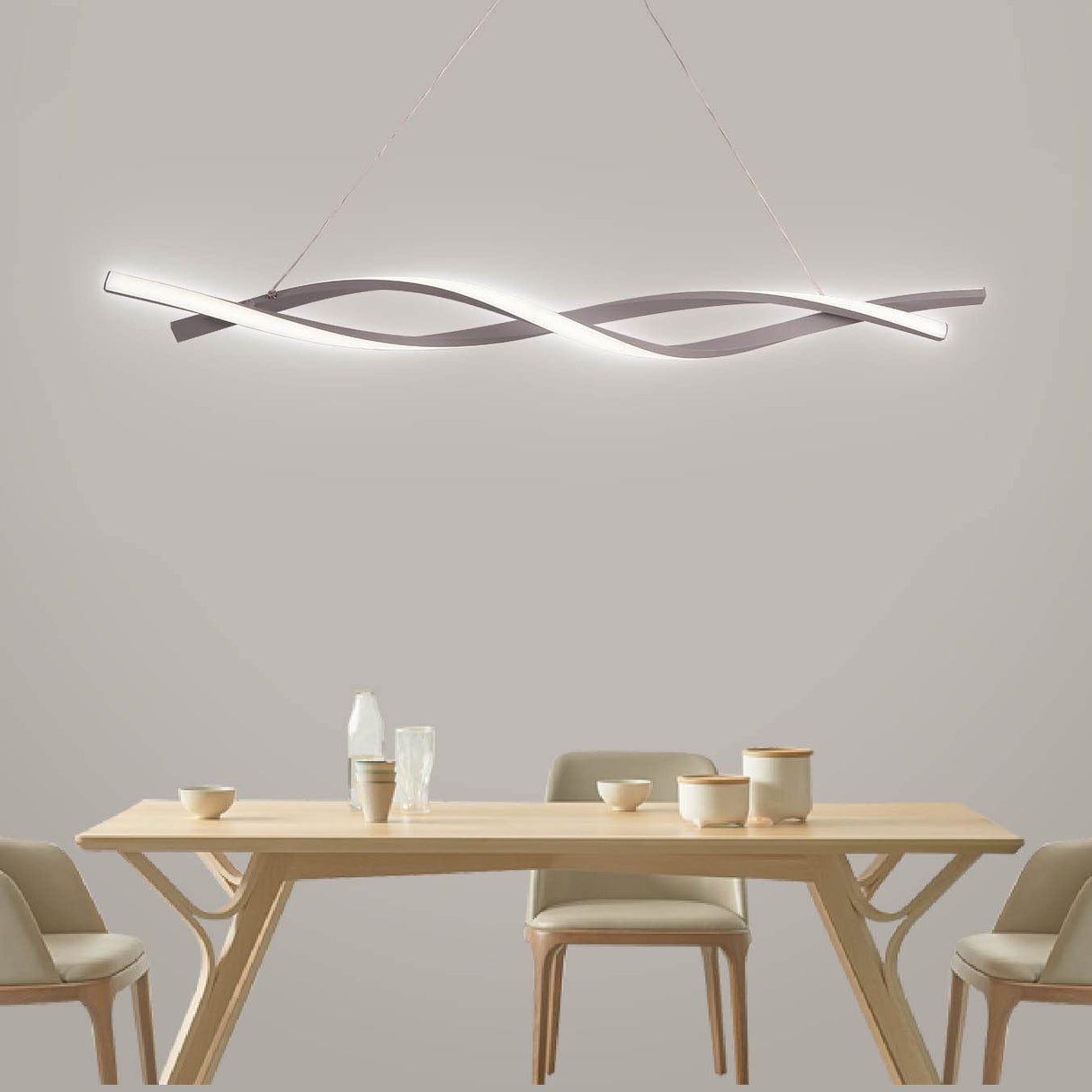 Modern Led Chandelier Lighting Creative Pendant Lamps for Ceiling of The Island Table Top Bar Office Bedroom Kitchen Living Room ( L80CM Pendant)
