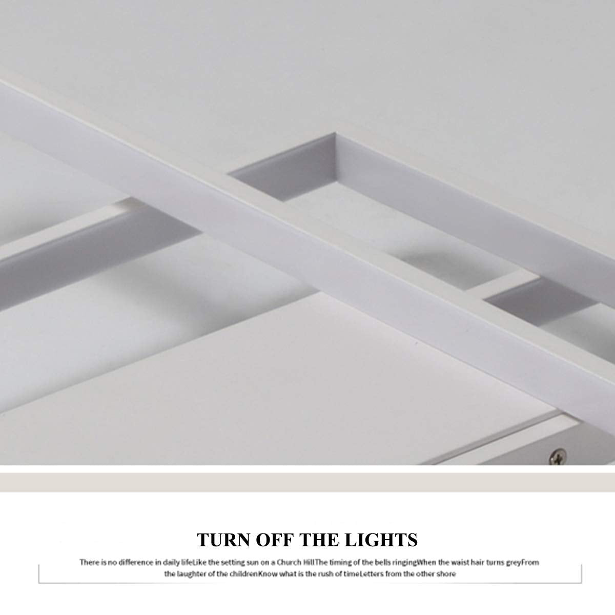 Ceiling Light Dimmable LED Chandelier with Remote Control,Modern 50W 3-Layer Square Ceiling Lamp Acrylic Flush Mount Ceiling Lights Fixtures for Bedroom Dining Living Room Kitchen(White)