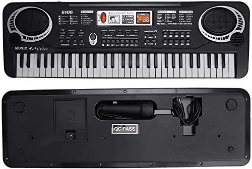 Electric Keyboard Piano 61-Key, Piano Keyboard 61 Key Electric Digital Music Keyboard