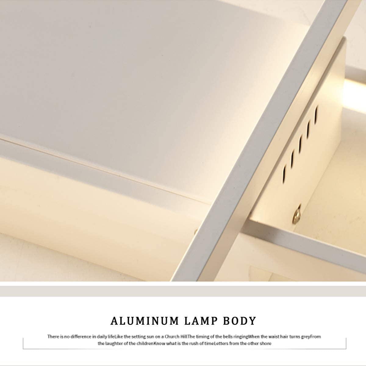 Ceiling Light Dimmable LED Chandelier with Remote Control,Modern 50W 3-Layer Square Ceiling Lamp Acrylic Flush Mount Ceiling Lights Fixtures for Bedroom Dining Living Room Kitchen(White)