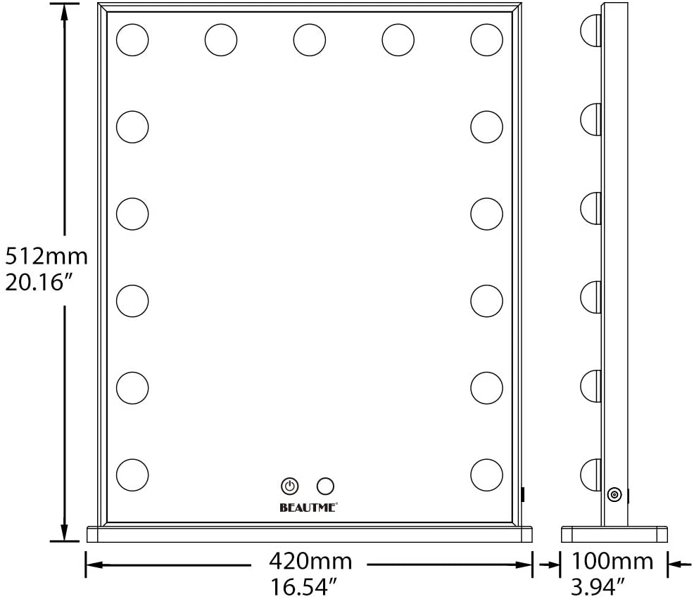 Hollywood Lighted Makeup Mirror