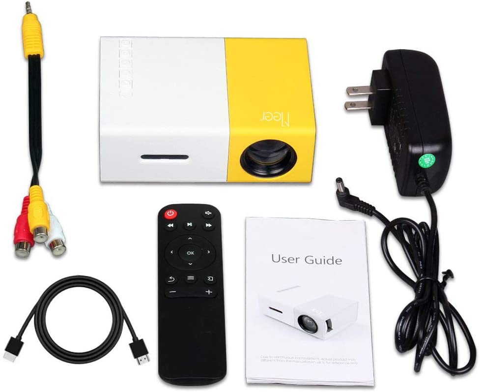 Mini Projector, Meer YG300 Portable Pico Full Color LED LCD Video Projector
