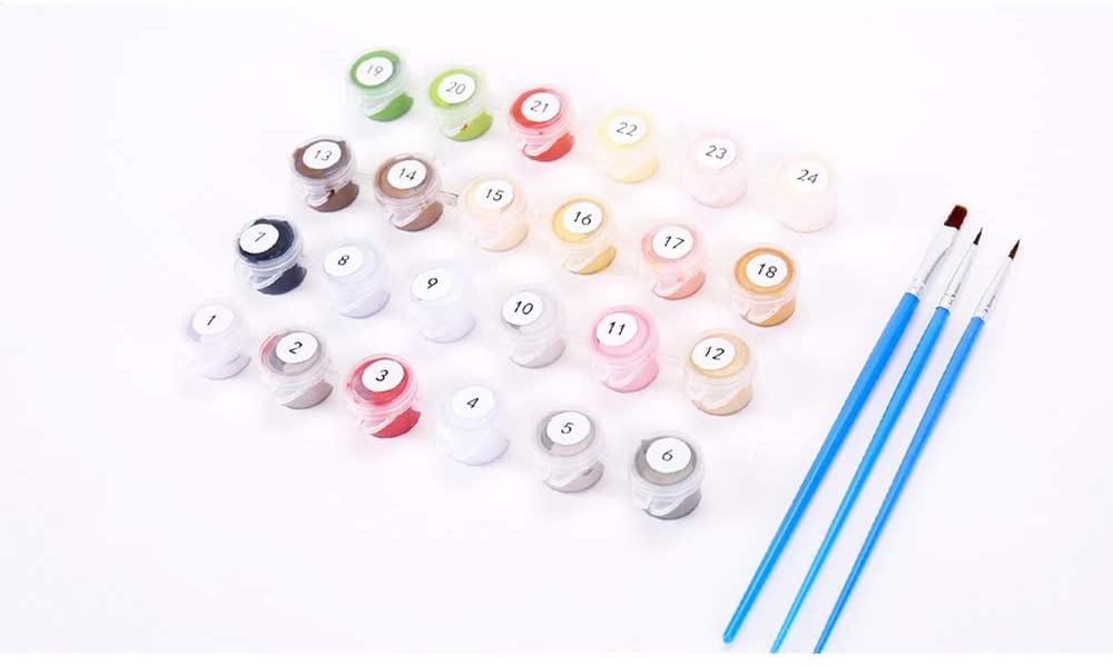 DIY Seaside Town Oil Painting